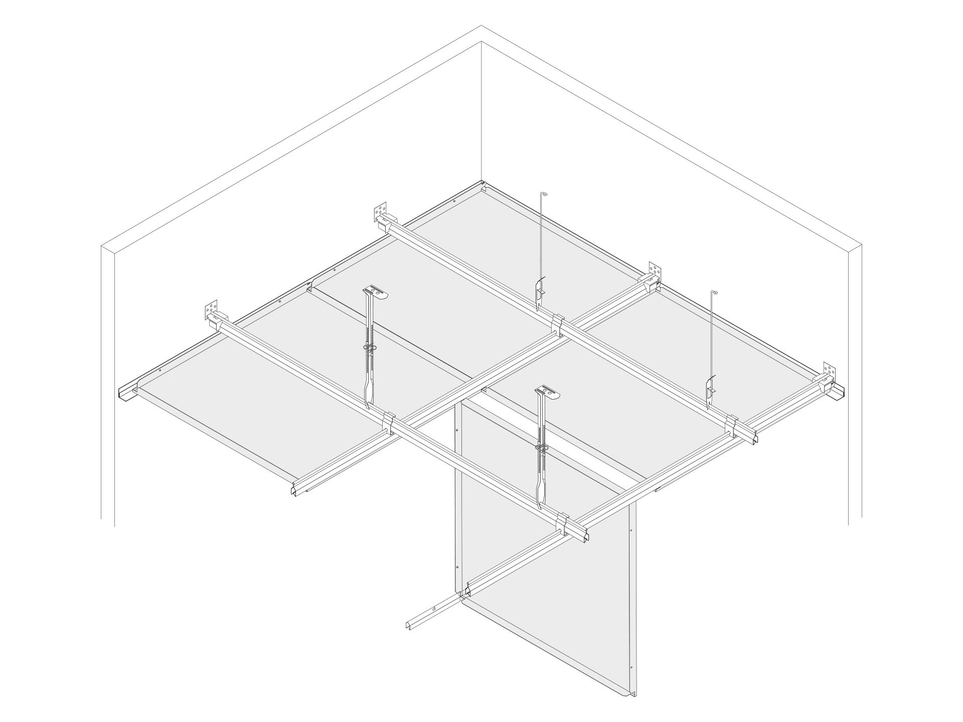 S1 Klemmsystem Kassettendecke | Klassische Metalldecken | durlum GmbH