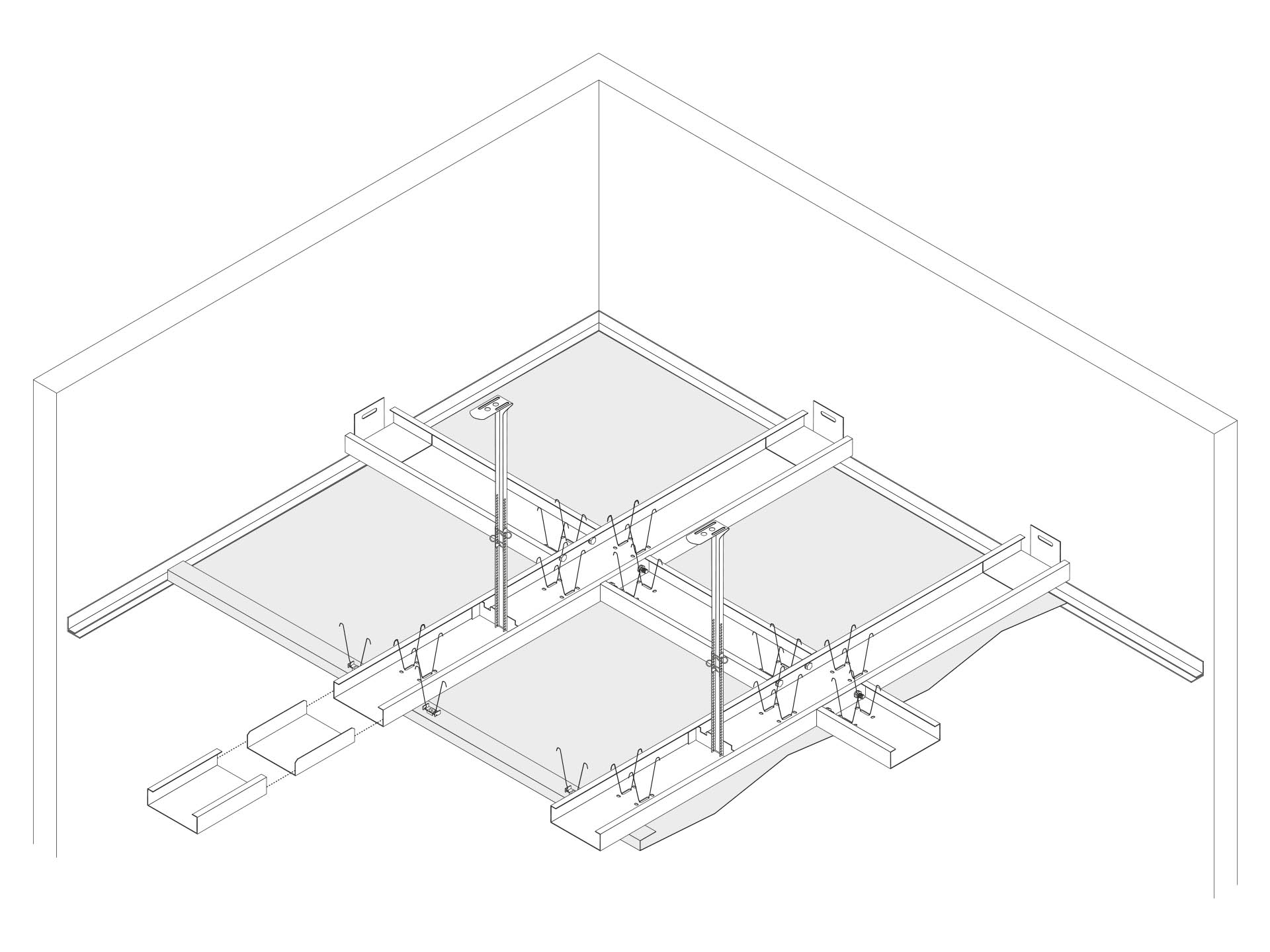 Cleanroom Ceiling Grid Clean Room Ceiling