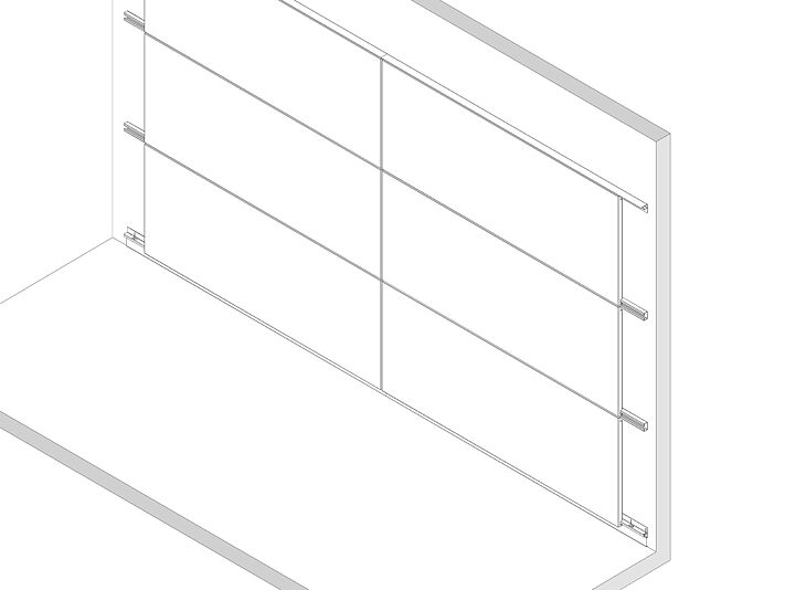 Metallwandverkleidung WS7 Warenträgersystemsystem