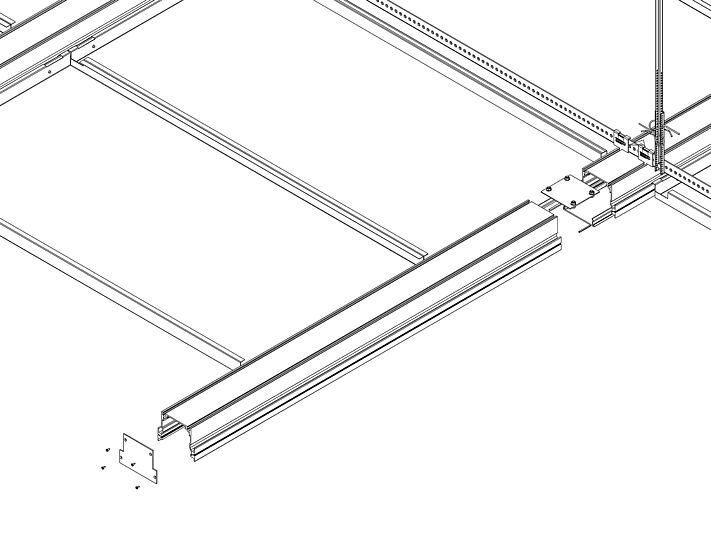S-OMEGA 100 linear ceiling and lighting system