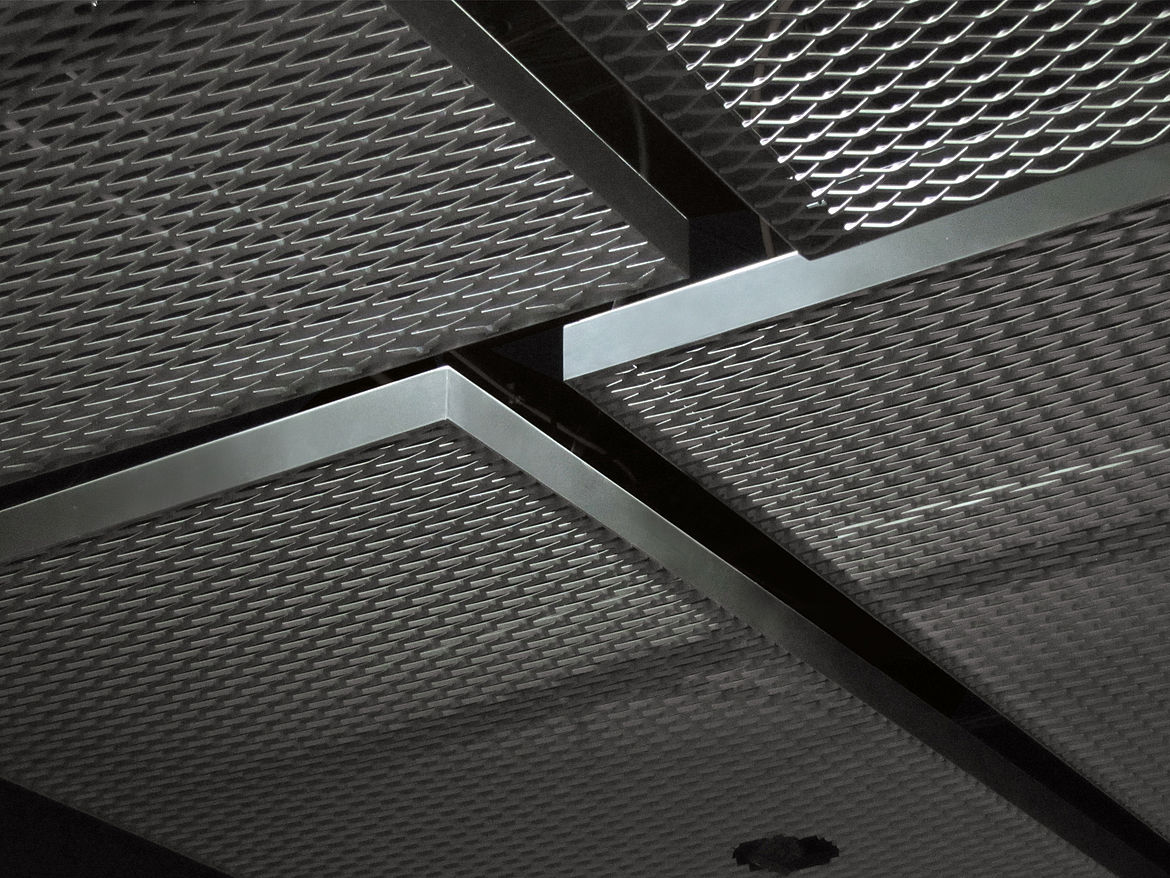 dur-SOLO® RHOMBOS Apparently floating raft ceiling made of expanded ...