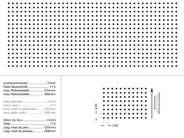 perforation-RG-L29-round holes straight-durlum